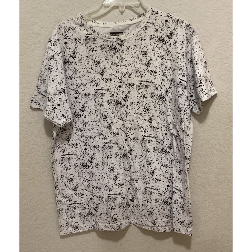 Phat Farm Splatter Print Crew Neck T-Shirt Size L